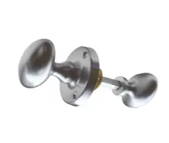 Oval Rim Door Knob Satin Chrome