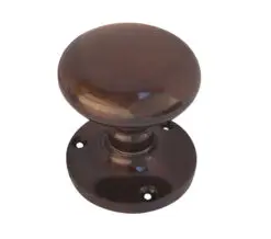 Frelan Hardware Contract Mushroom Mortice Door Knob, Dark Bronze