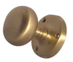 Mushroom Mortice Door Knob Satin Brass