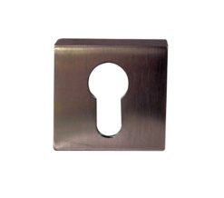 Frelan Hardware Euro Profile Square Escutcheon, Dark Bronze