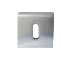 Frelan Hardware Standard Profile Square Escutcheon, Satin Chrome