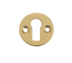 Frelan Hardware Standard Profile Round Escutcheon, Polished Brass