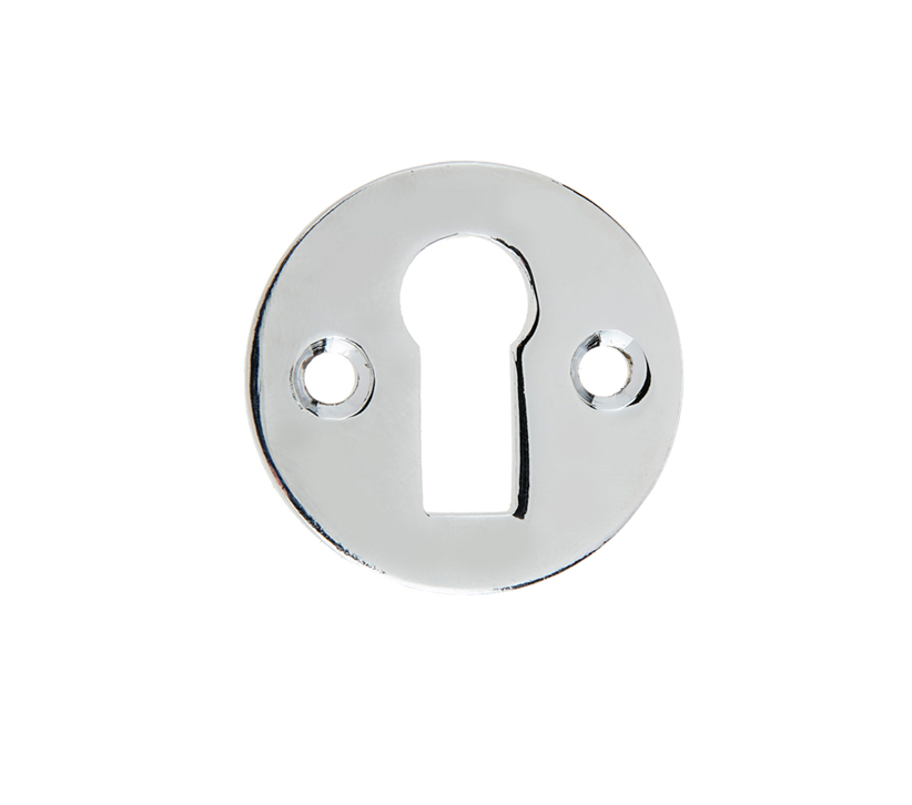 Frelan Hardware Standard Profile Round Escutcheon, Polished Chrome