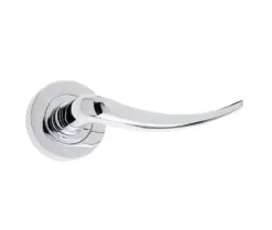 Gull Door Handle On Rose Polished Chrome