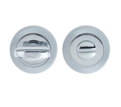 Frelan Hardware Bathroom Turn & Release (50Mm X 10Mm), Dual Finish Polished Chrome & Satin Chrome