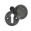 Frelan Hardware Standard Profile Round Covered Escutcheon, Dark Bronze