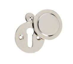 Frelan Hardware Standard Profile Round Covered Escutcheon, Polished Nickel