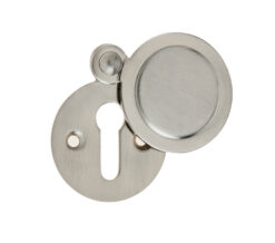 Frelan Hardware Standard Profile Round Covered Escutcheon, Satin Nickel