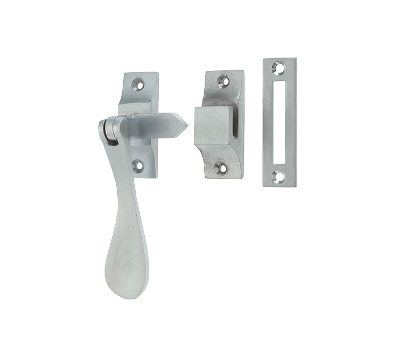 Frelan Hardware Hook And Mortice Casement Fastener, Satin Chrome