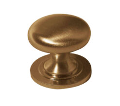 Cupboard Door Knobs (25mm, 32mm OR 38mm Diameter), Satin Brass