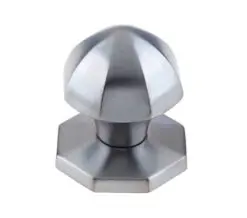 Frelan Hardware Octagonal Centre Door Knob (60Mm Diameter), Satin Chrome