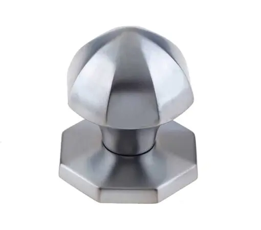 Frelan Hardware Octagonal Centre Door Knob (60Mm Diameter), Satin Chrome