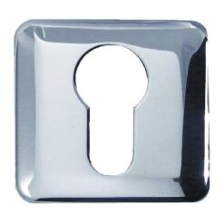 Frelan Hardware Euro Profile Square Escutcheon, Polished Chrome