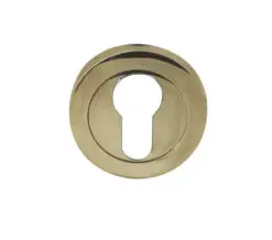 Frelan Hardware Euro Profile Escutcheon, Pvd Stainless Brass