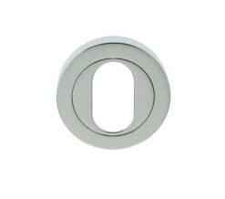 Frelan Hardware Oval Profile Escutcheon, Polished Chrome