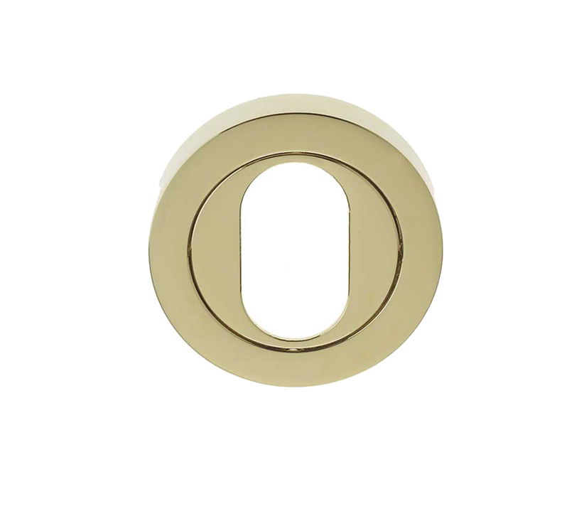 Frelan Hardware Oval Profile Escutcheon, Pvd Stainless Brass