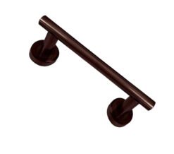 Straight Pull Handle On Rose (174mm OR 250mm c/c), Dark Bronze