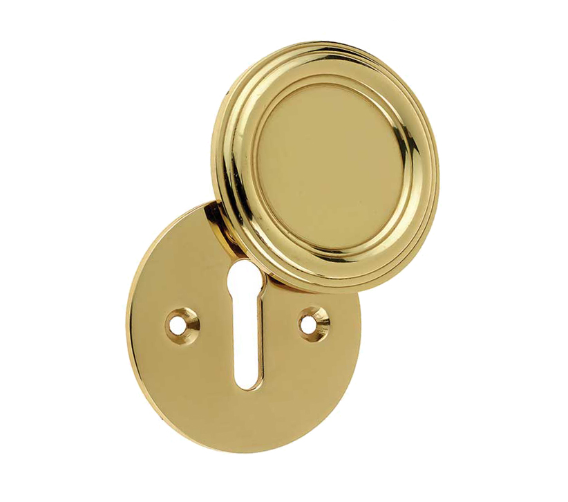 Frelan Hardware Parisian Covered Standard Profile Escutcheon, Polished Brass