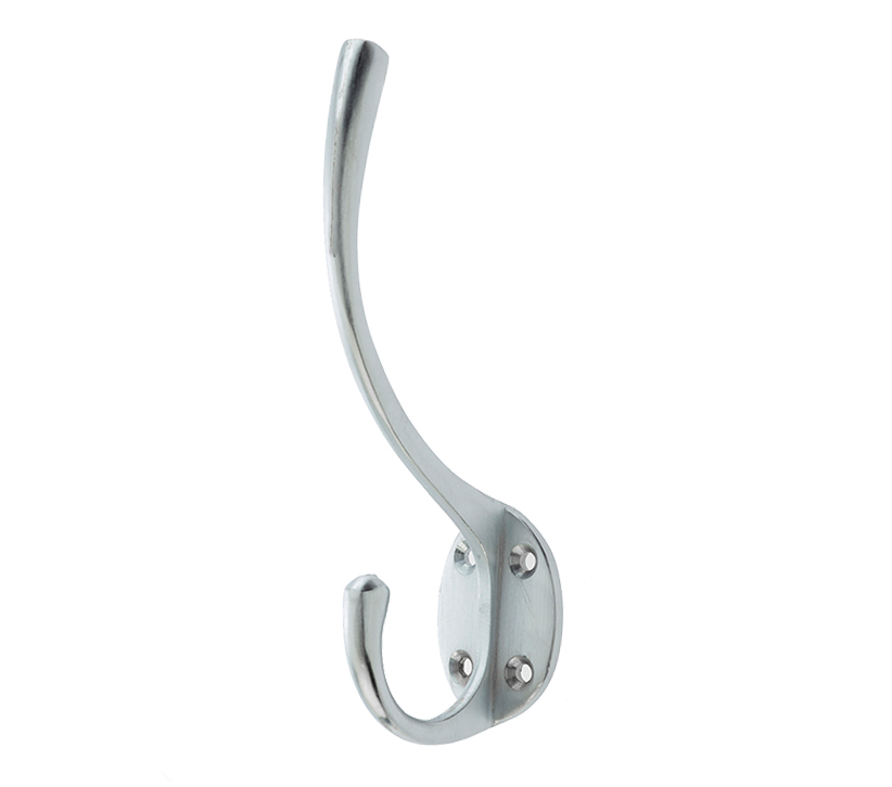 Frelan Hardware Hat & Coat Hook (142Mm X 64Mm), Satin Chrome