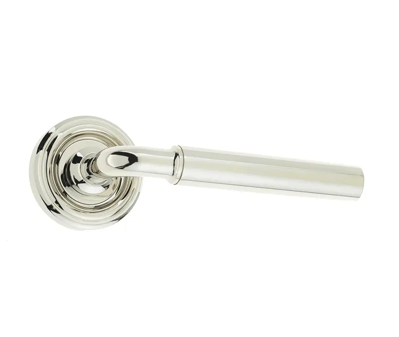 Elise Door Handle On Rose Polished Nickel