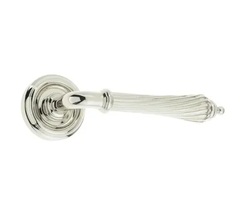 Giselle Door Handle On Rose Polished Nickel
