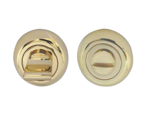 Bevelled Bathroom Turn & Release (48mm x 10mm), Polished Brass