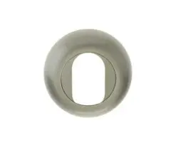 Frelan Hardware Oval Profile Bevelled Escutcheon, Satin Nickel