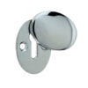 Frelan Hardware Standard Profile Oval Covered Escutcheon, Polished Chrome