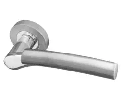 Arkus Door Handle On Rose Polished Chrome/Satin Chrome