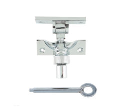 Frelan Hardware Lockable Brighton Sash Window Fastener, Polished Chrome