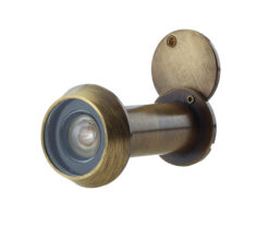 200 Degree Door Viewer With Intumescent Strip, Antique Brass