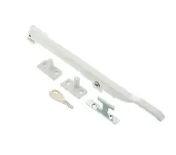 Frelan Hardware Lockable Casement Window Stay (10"), White