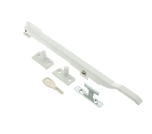 Frelan Hardware Lockable Casement Window Stay (10"), White