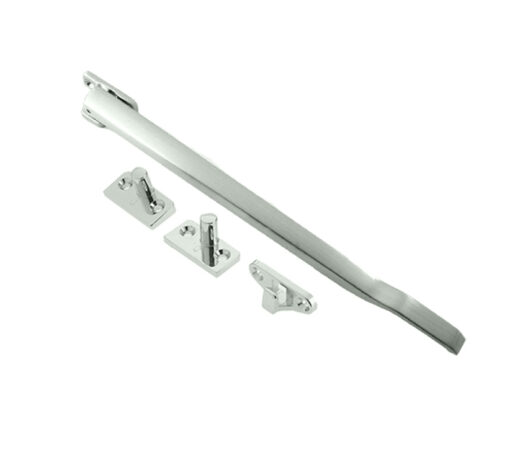 Frelan Hardware Non-Lockable Casement Window Stay (10"), Satin Chrome