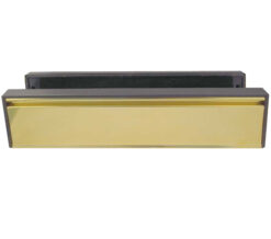 Frelan Hardware Telescopic Pvcu Sleeved Letterplate (295Mm X 71Mm), Gold Anodised