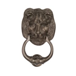 Heritage Brass Lion Head Door Knocker, Matt Bronze