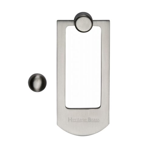 Heritage Brass Contemporary Door Knocker, Satin Nickel