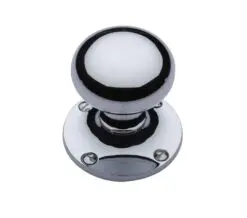 Heritage Brass Kensington Mortice Door Knobs, Polished Chrome (Sold In Pairs)