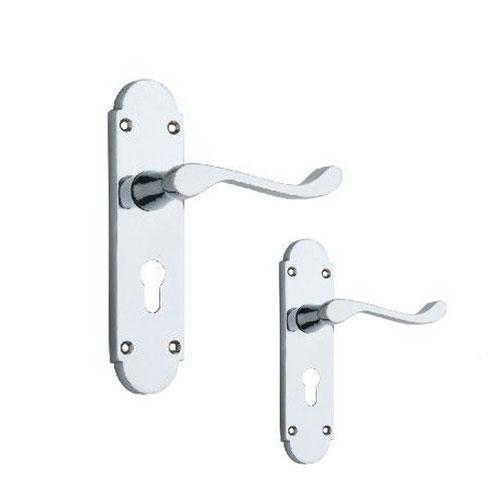 Lever On Back Plate Shaped Scroll - Lever Latch -168X40Mm