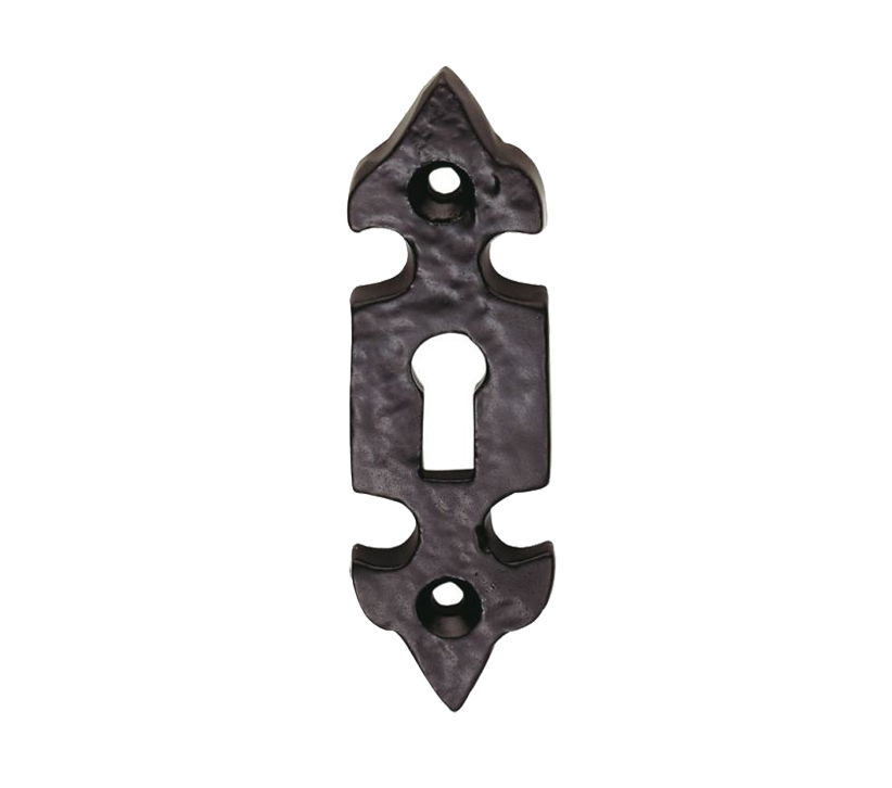 Ludlow Foundries Standard Profile Fleur De Lys Escutcheon, Black Antique