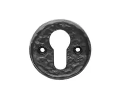 Ludlow Foundries Euro Profile Round Escutcheon, Black Antique