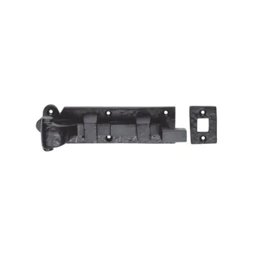 Ludlow Foundries Cranked Door Bolt Black Antique