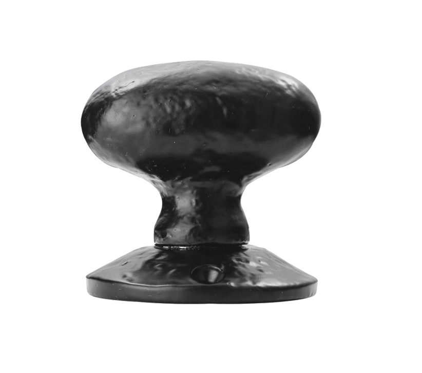 Ludlow Foundries Oval Shape Mortice Door Knob, Black Antique (Sold In Pairs)