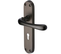 Heritage Brass Luna Matt Bronze Door Handles (Sold In Pairs)