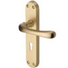 Heritage Brass Luna Satin Brass Door Handles (Sold In Pairs)