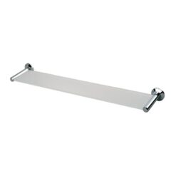 De'Leau LW24CP Deleau Tempo Clear Glass Shelf 520mm Polished Chrome