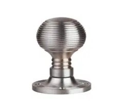 Manital Queen Anne Mortice Door Knob, Satin Chrome (Sold In Pairs)