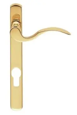Narrow Plate - Scroll Lever Furniture (70mm C/C) Finish Polished Brass