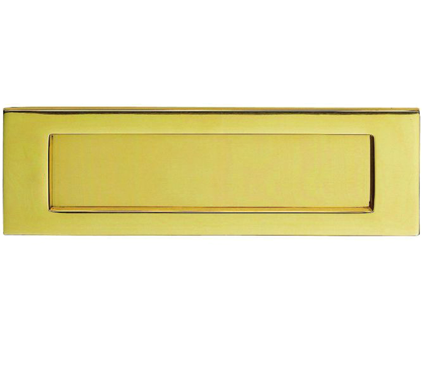 Plain Letter Plate (Multiple Sizes), Polished Brass