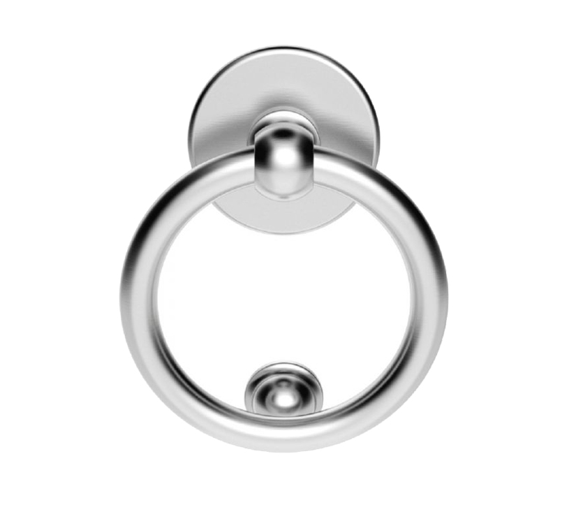 Ring Door Knocker, Satin Chrome